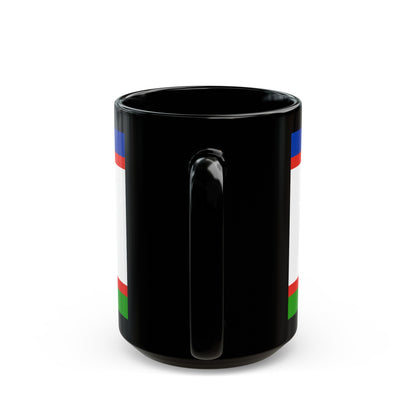 Flag of Yakutsk Russia - Black Coffee Mug-The Sticker Space