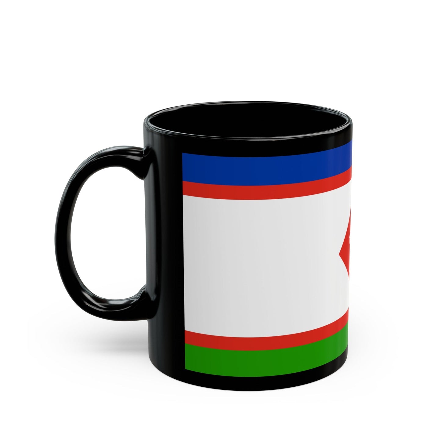 Flag of Yakutsk Russia - Black Coffee Mug-The Sticker Space