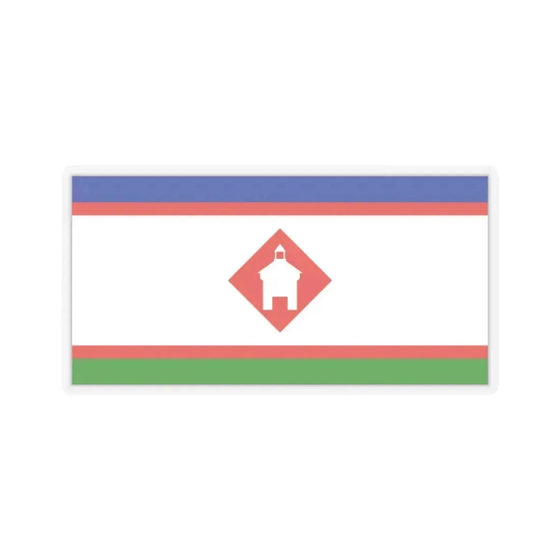 Flag of Yakutsk Russia - STICKER Vinyl Kiss-Cut Decal 2 Inch Transparent - The Sticker Space