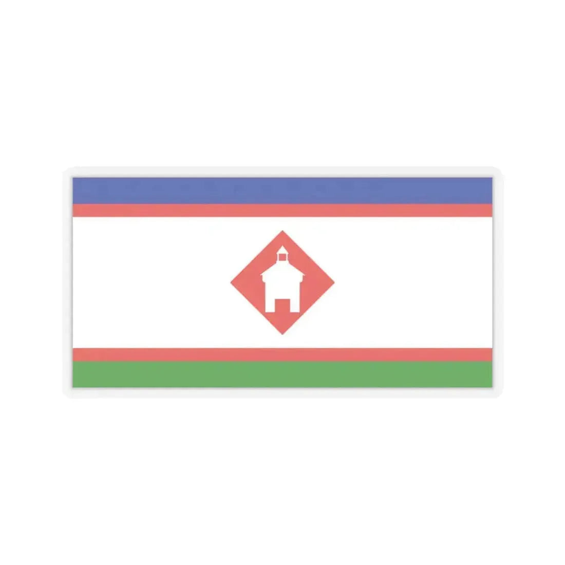 Flag of Yakutsk Russia - STICKER Vinyl Kiss-Cut Decal 3 Inch Transparent - The Sticker Space