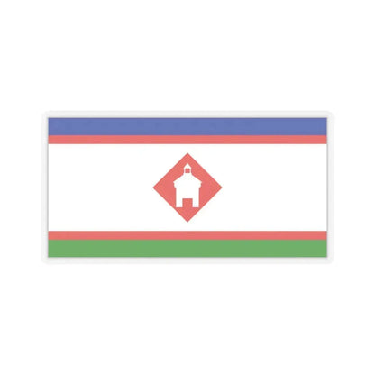 Flag of Yakutsk Russia - STICKER Vinyl Kiss-Cut Decal 3 Inch Transparent - The Sticker Space
