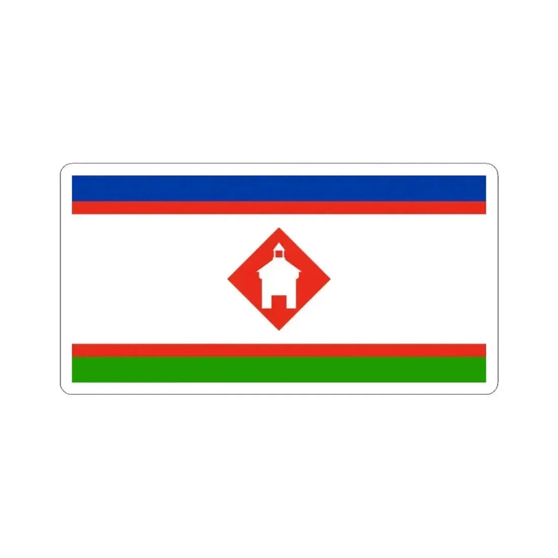Flag of Yakutsk Russia - STICKER Vinyl Kiss-Cut Decal 3 Inch White - The Sticker Space