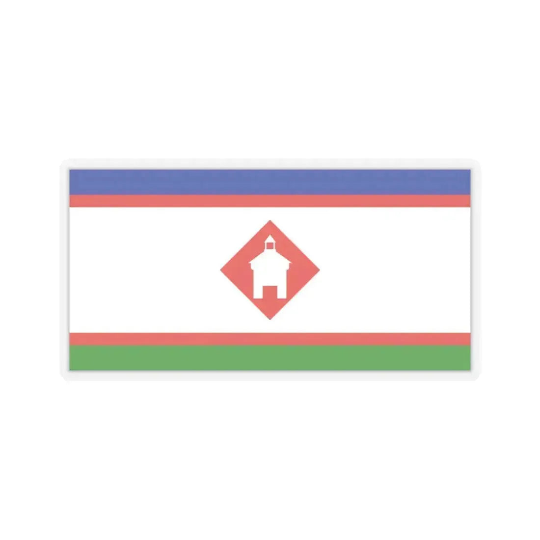 Flag of Yakutsk Russia - STICKER Vinyl Kiss-Cut Decal 4 Inch Transparent - The Sticker Space