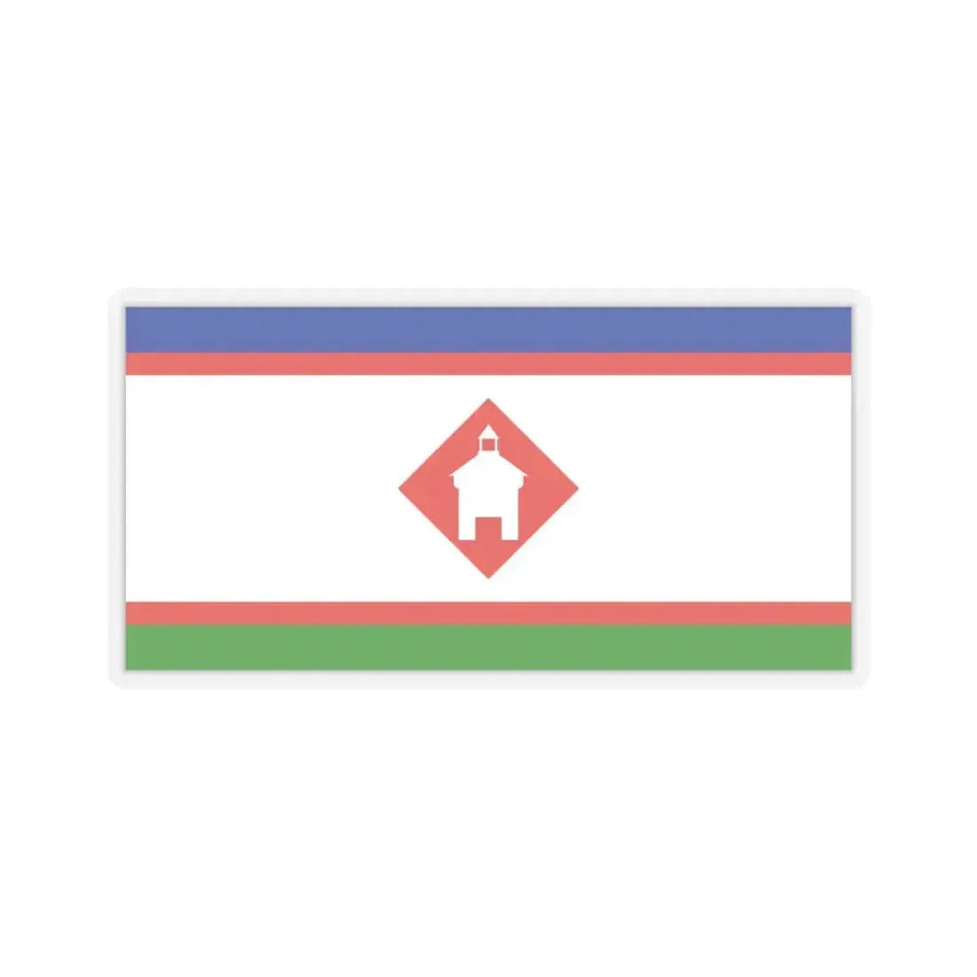 Flag of Yakutsk Russia - STICKER Vinyl Kiss-Cut Decal 6 Inch Transparent - The Sticker Space