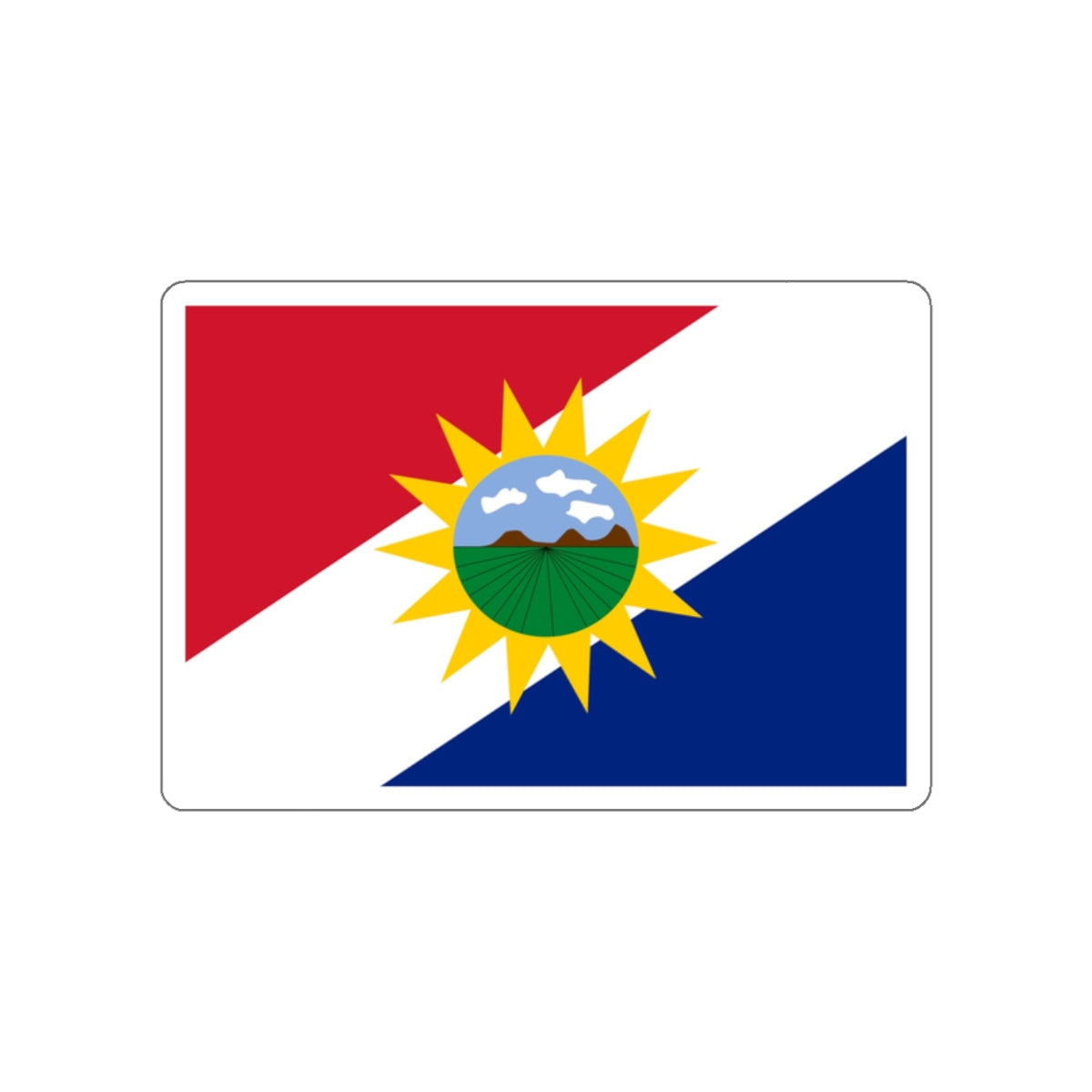 Flag of Yaracuy Venezuela STICKER Vinyl Die-Cut Decal-White-The Sticker Space