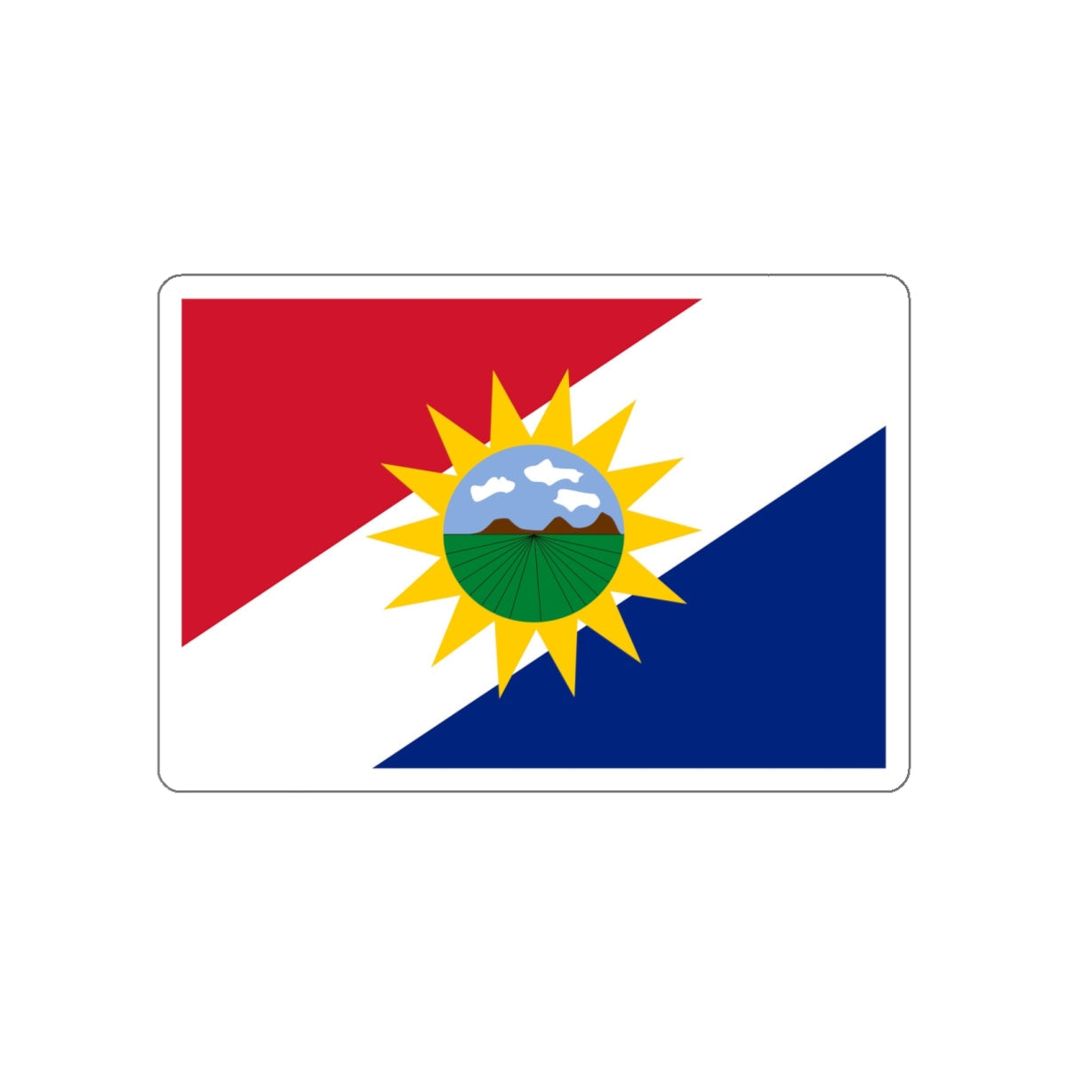 Flag of Yaracuy Venezuela STICKER Vinyl Die-Cut Decal-White-The Sticker Space