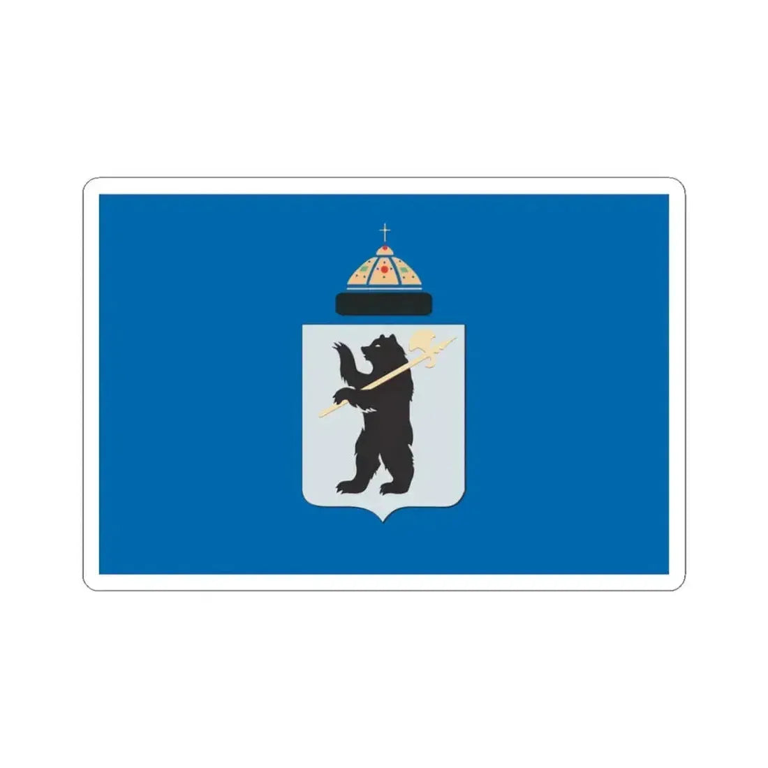 Flag of Yaroslavl Russia - STICKER Vinyl Kiss-Cut Decal 3 Inch White - The Sticker Space