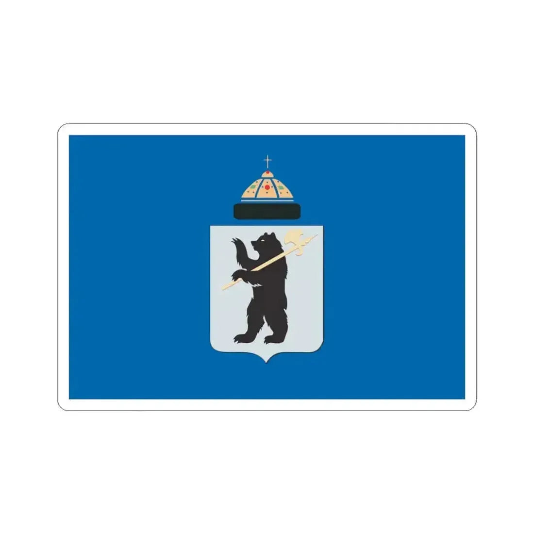 Flag of Yaroslavl Russia - STICKER Vinyl Kiss-Cut Decal 4 Inch White - The Sticker Space