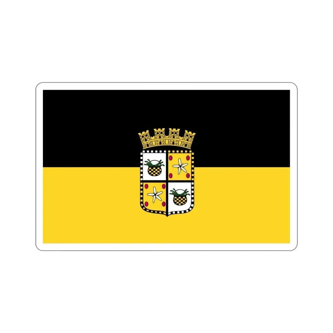 Flag of Yauco Puerto Rico STICKER Vinyl Die-Cut Decal 4 Inch - The Sticker Space