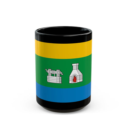 Flag of Yekaterinburg Russia - Black Coffee Mug-15oz-The Sticker Space