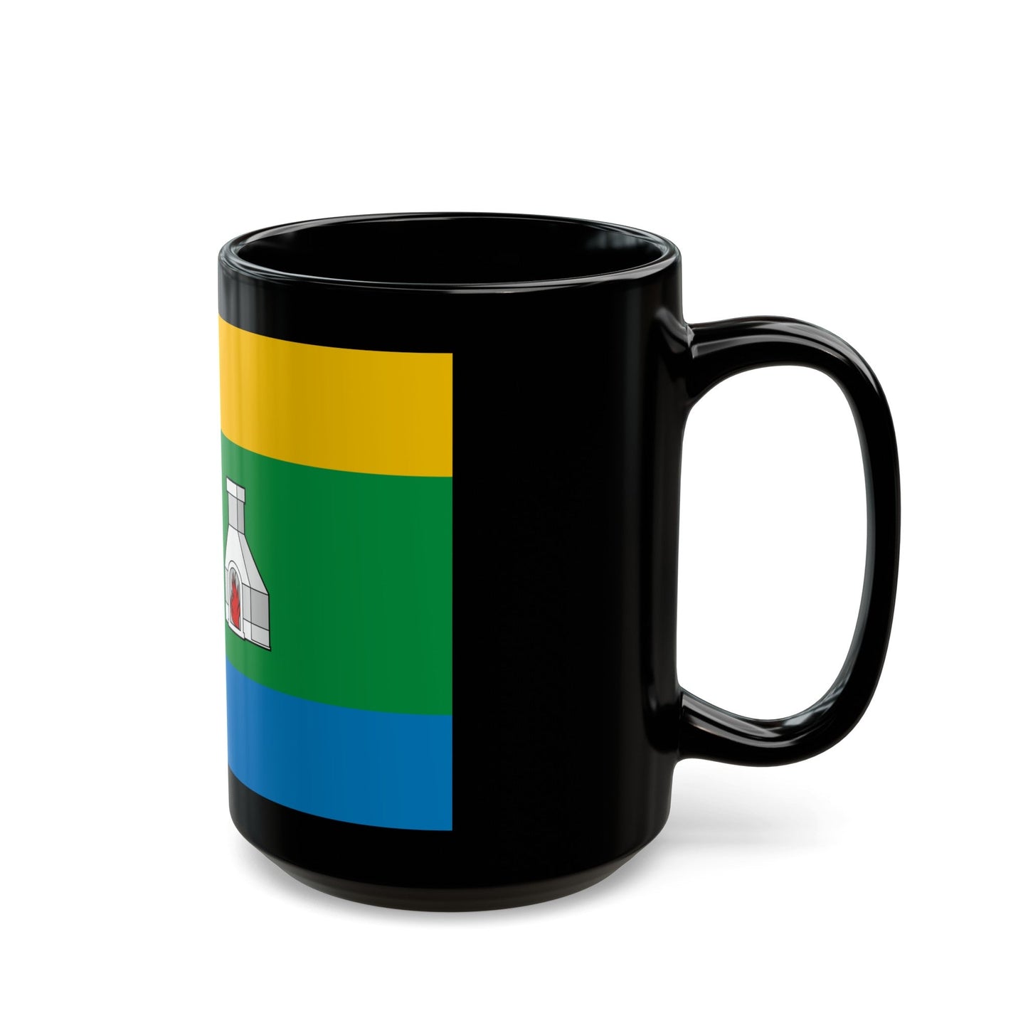 Flag of Yekaterinburg Russia - Black Coffee Mug-The Sticker Space