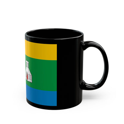 Flag of Yekaterinburg Russia - Black Coffee Mug-The Sticker Space