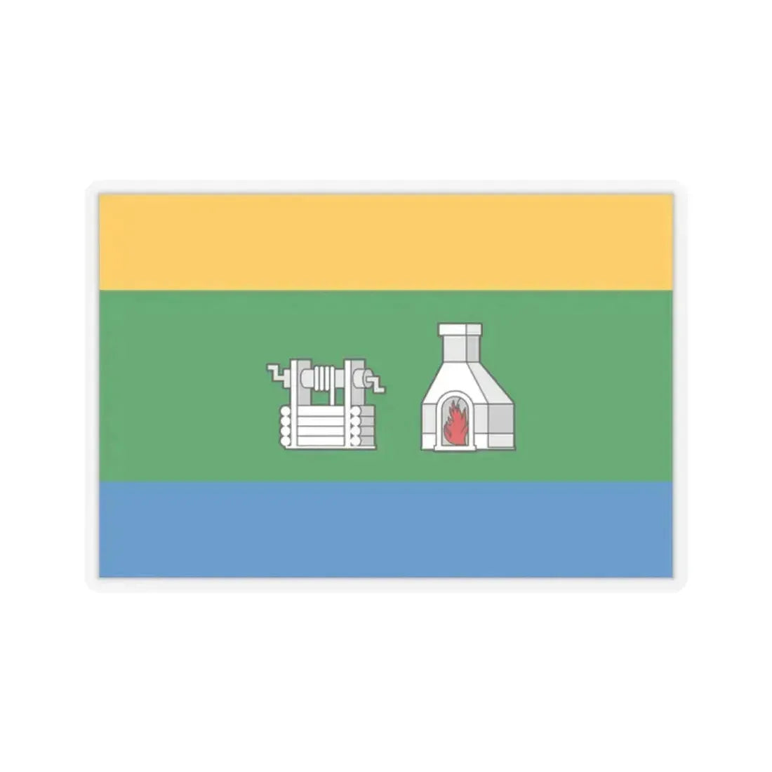 Flag of Yekaterinburg Russia - STICKER Vinyl Kiss-Cut Decal 2 Inch Transparent - The Sticker Space