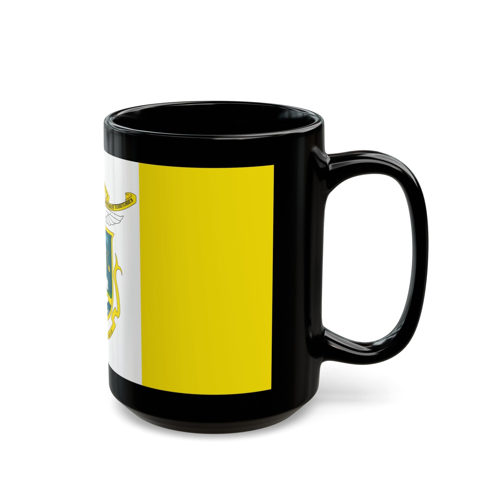 Flag of Yellowknife NWT Canada - Black Coffee Mug-The Sticker Space