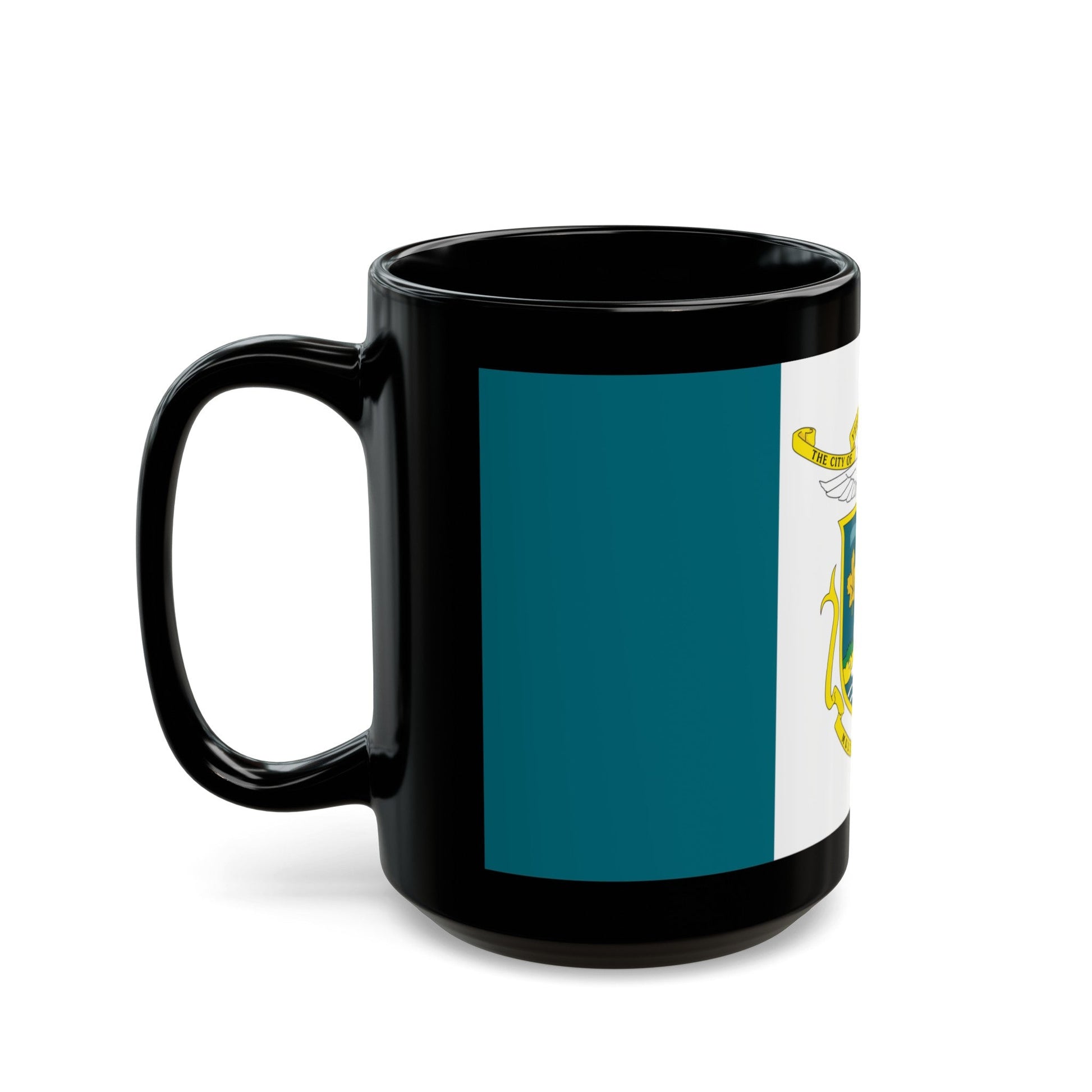 Flag of Yellowknife NWT Canada - Black Coffee Mug-The Sticker Space