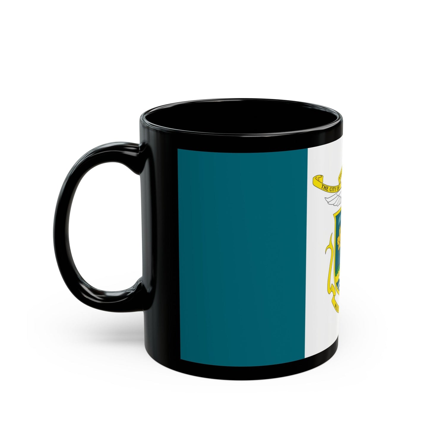 Flag of Yellowknife NWT Canada - Black Coffee Mug-The Sticker Space