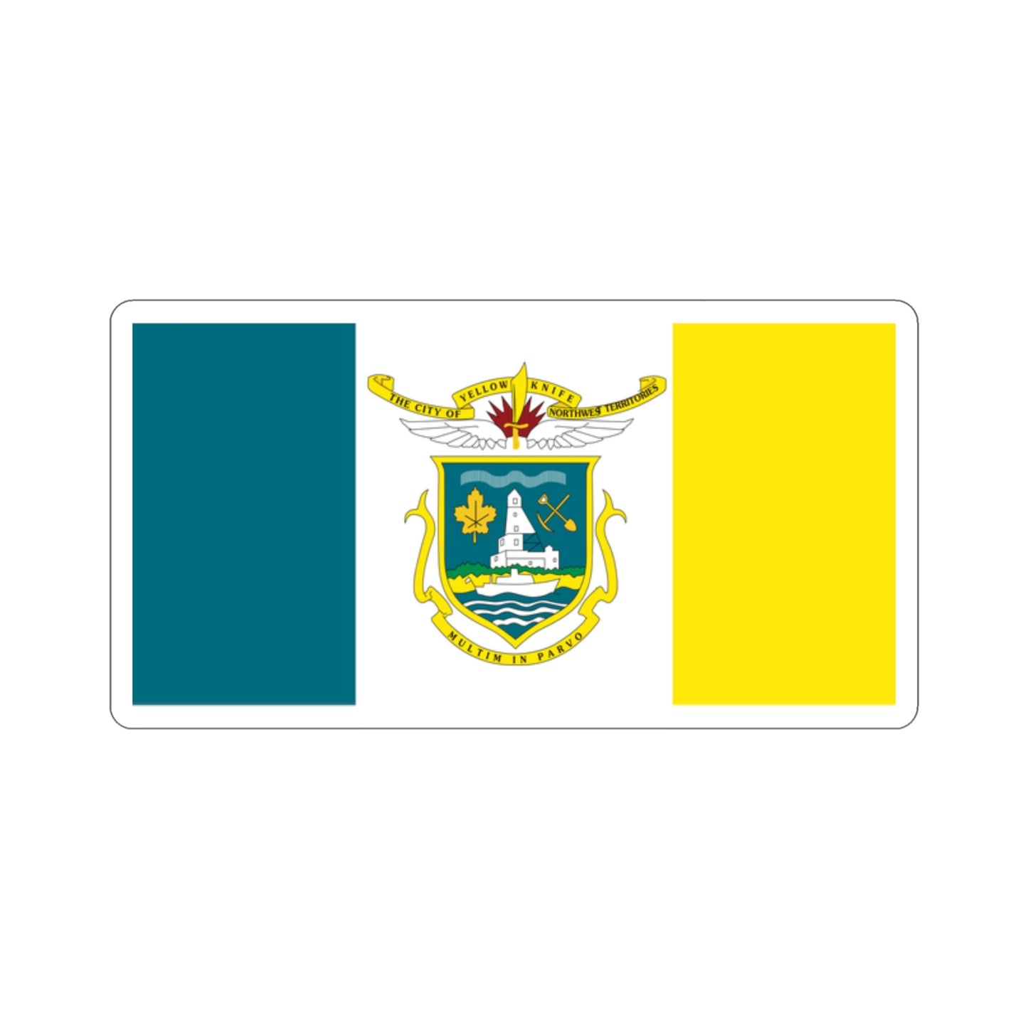 Flag of Yellowknife NWT Canada STICKER Vinyl Die-Cut Decal-2 Inch-The Sticker Space