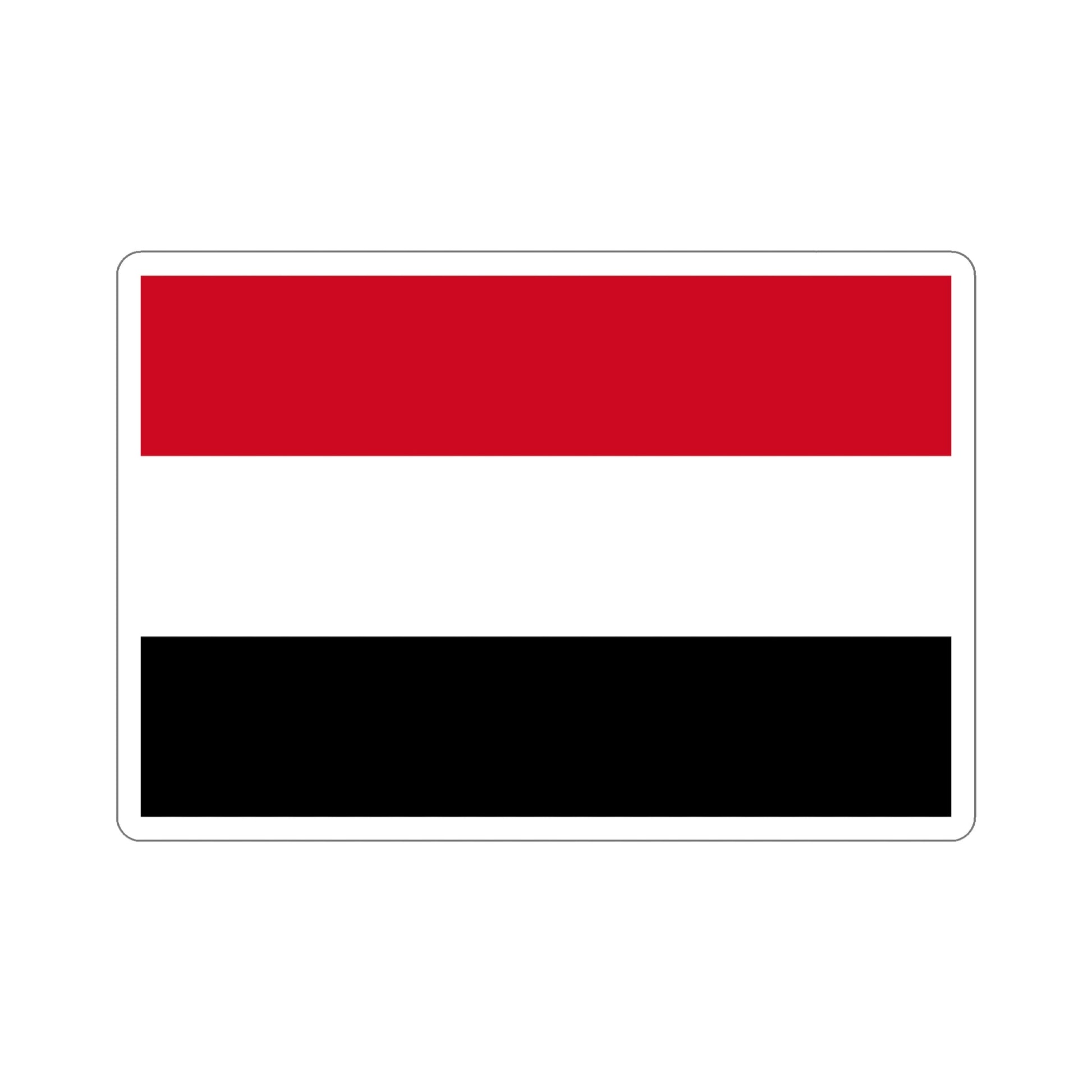 Flag of Yemen STICKER Vinyl Die-Cut Decal-5 Inch-The Sticker Space