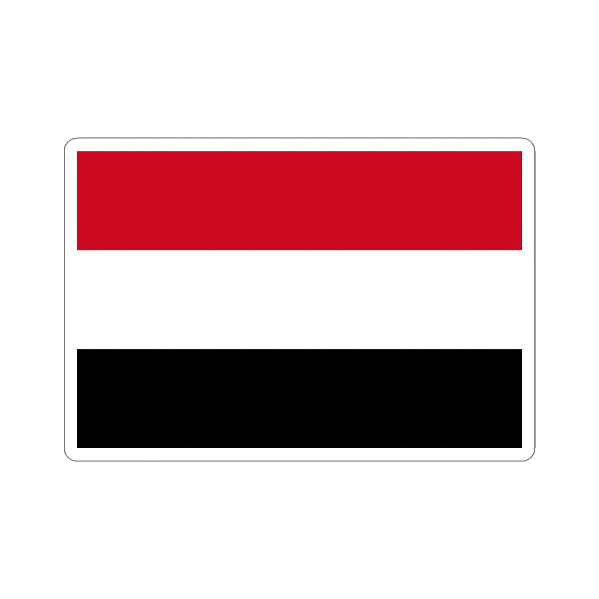 Flag of Yemen STICKER Vinyl Die-Cut Decal-6 Inch-The Sticker Space