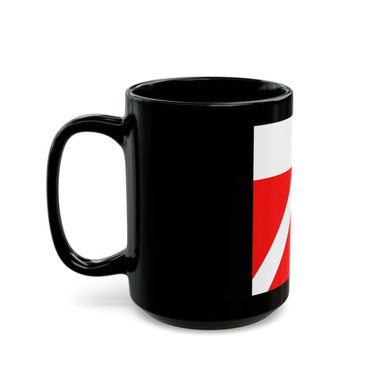 Flag of Yens Switzerland - Black Coffee Mug-The Sticker Space