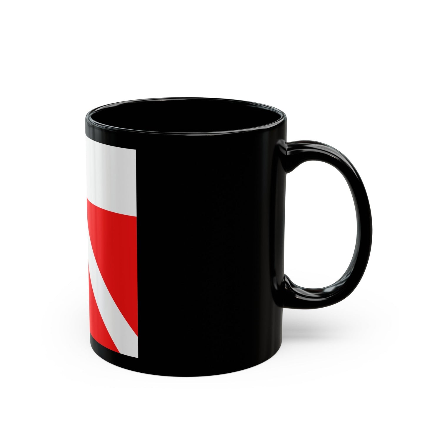 Flag of Yens Switzerland - Black Coffee Mug-The Sticker Space