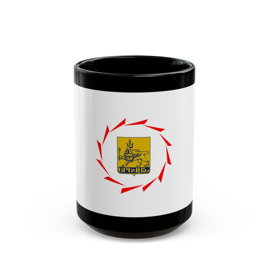 Flag of Yerevan Armenia - Black Coffee Mug-15oz-The Sticker Space