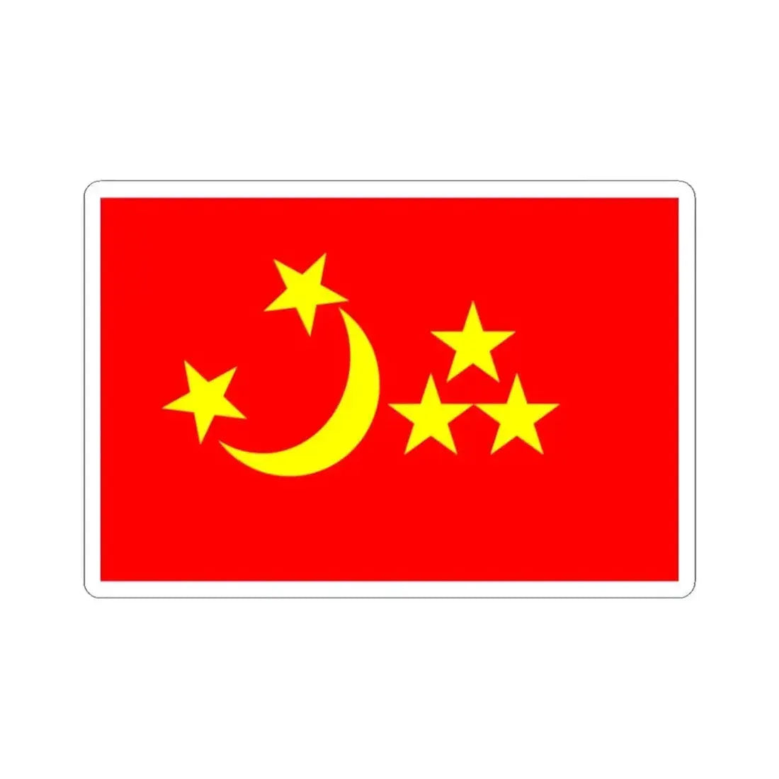 Flag of Yettishar 1873-1877 (China) STICKER Vinyl Kiss-Cut Decal 3 Inch White - The Sticker Space