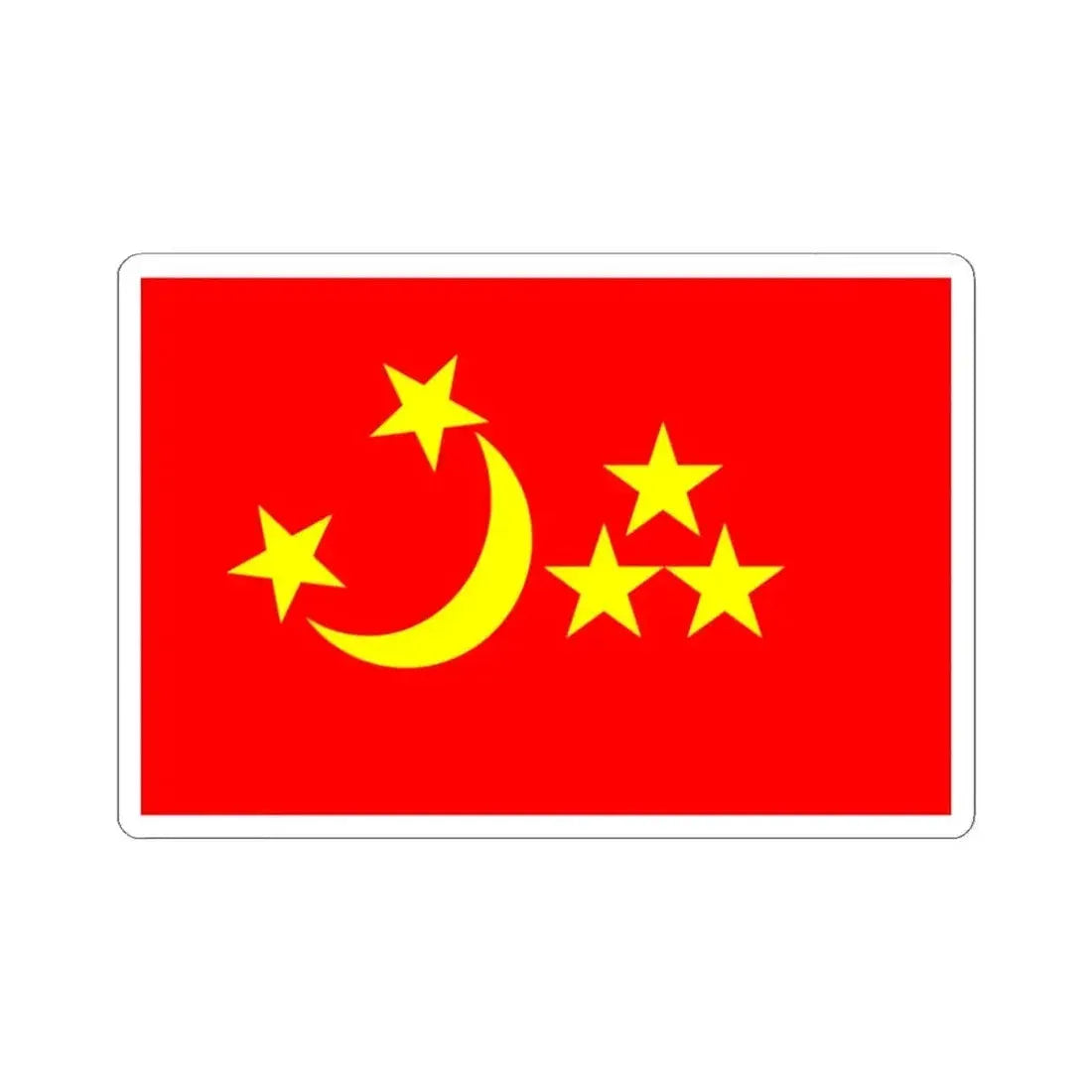 Flag of Yettishar 1873-1877 (China) STICKER Vinyl Kiss-Cut Decal 4 Inch White - The Sticker Space