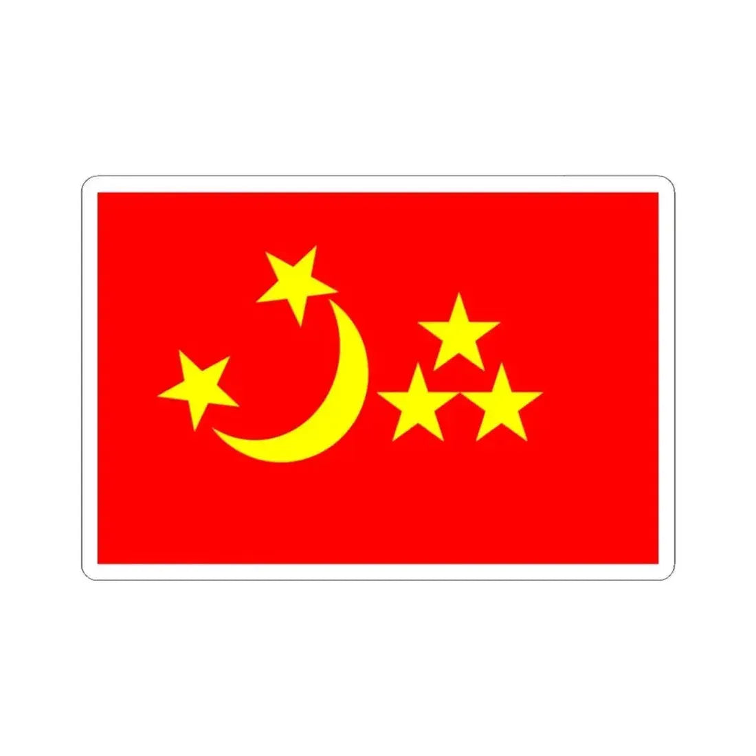 Flag of Yettishar 1873-1877 (China) STICKER Vinyl Kiss-Cut Decal 6 Inch White - The Sticker Space