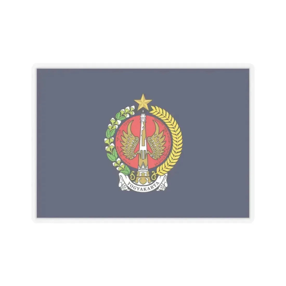 Flag of Yogyakarta Indonesia - STICKER Vinyl Kiss-Cut Decal 2 Inch Transparent - The Sticker Space