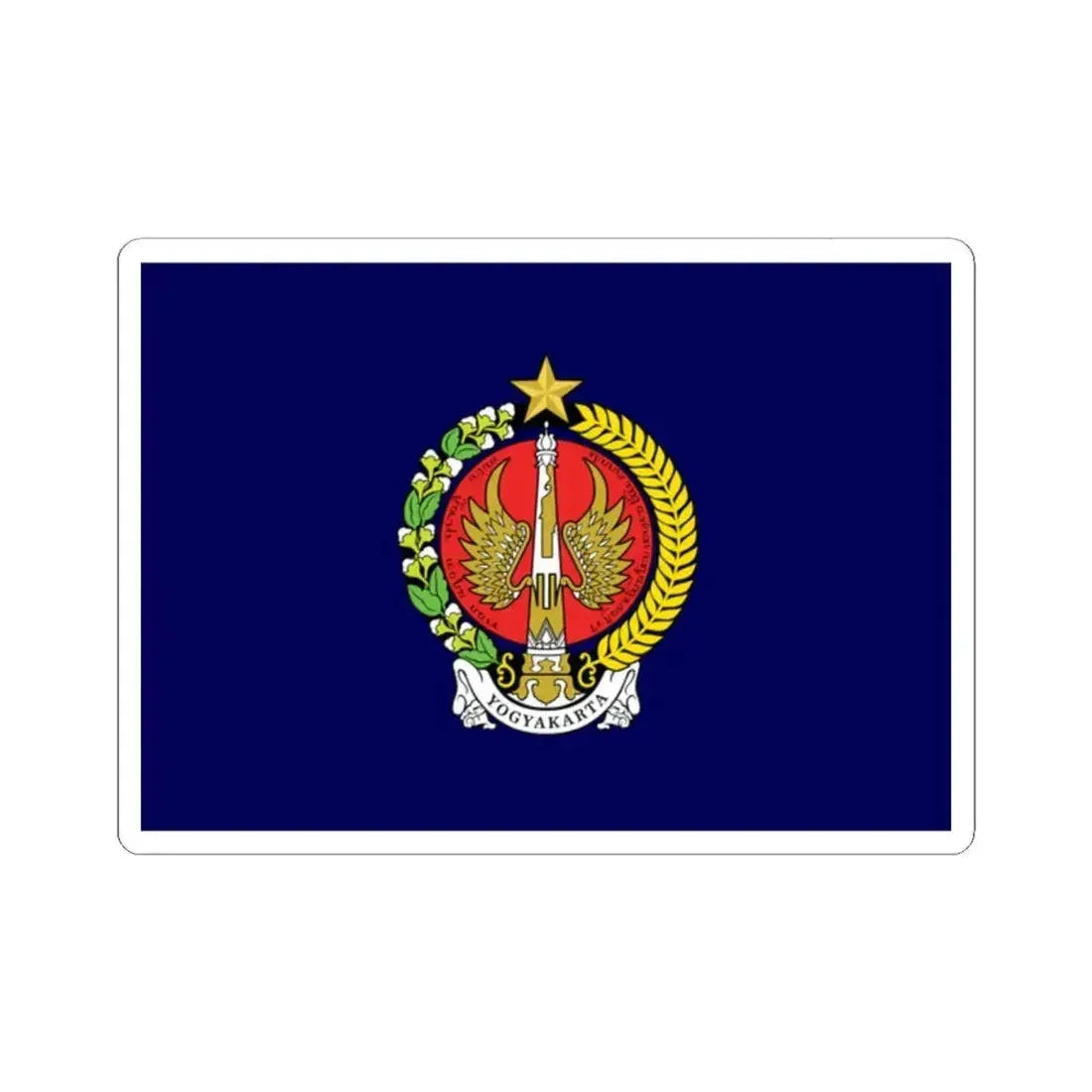 Flag of Yogyakarta Indonesia - STICKER Vinyl Kiss-Cut Decal 2 Inch White - The Sticker Space