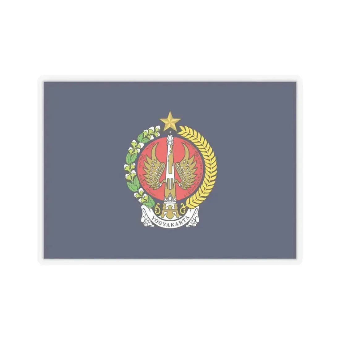 Flag of Yogyakarta Indonesia - STICKER Vinyl Kiss-Cut Decal 3 Inch Transparent - The Sticker Space