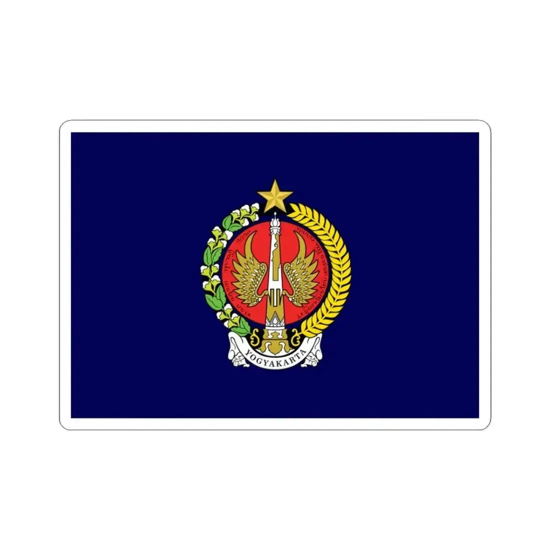 Flag of Yogyakarta Indonesia - STICKER Vinyl Kiss-Cut Decal 3 Inch White - The Sticker Space