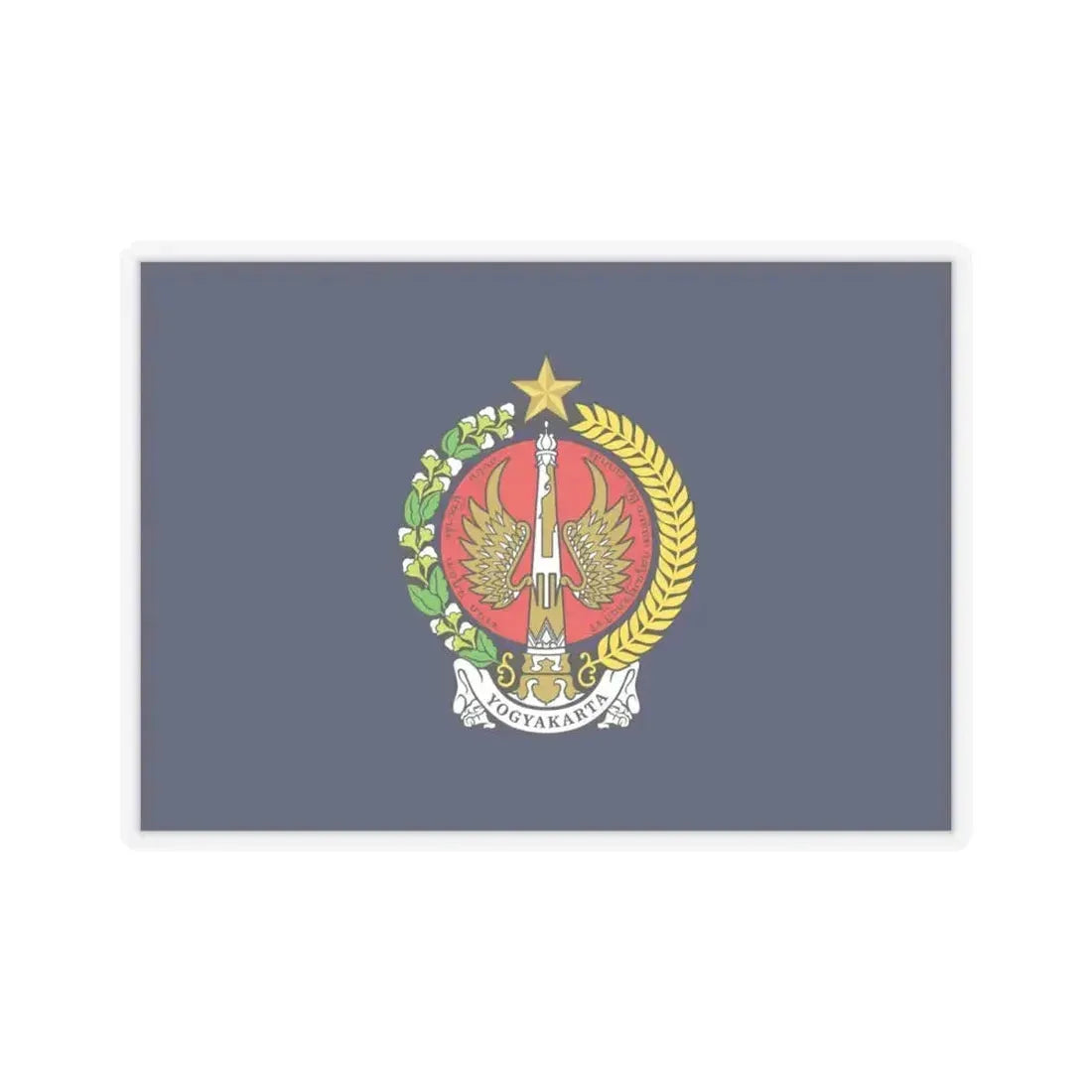 Flag of Yogyakarta Indonesia - STICKER Vinyl Kiss-Cut Decal 4 Inch Transparent - The Sticker Space