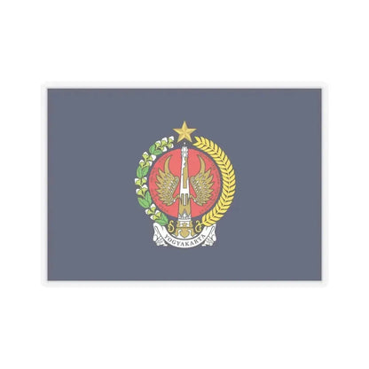 Flag of Yogyakarta Indonesia - STICKER Vinyl Kiss-Cut Decal 4 Inch Transparent - The Sticker Space