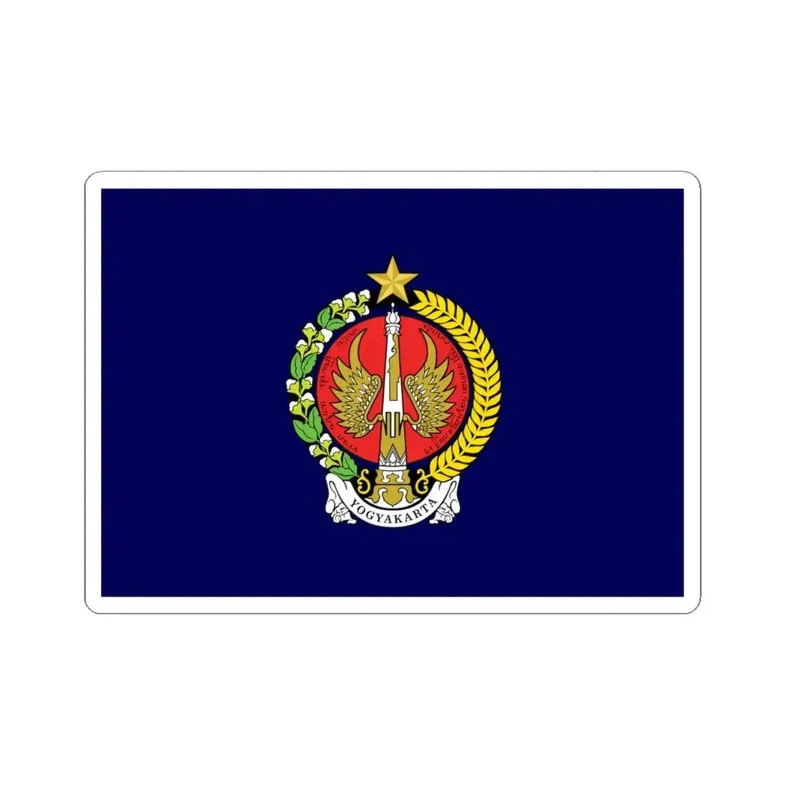 Flag of Yogyakarta Indonesia - STICKER Vinyl Kiss-Cut Decal 4 Inch White - The Sticker Space