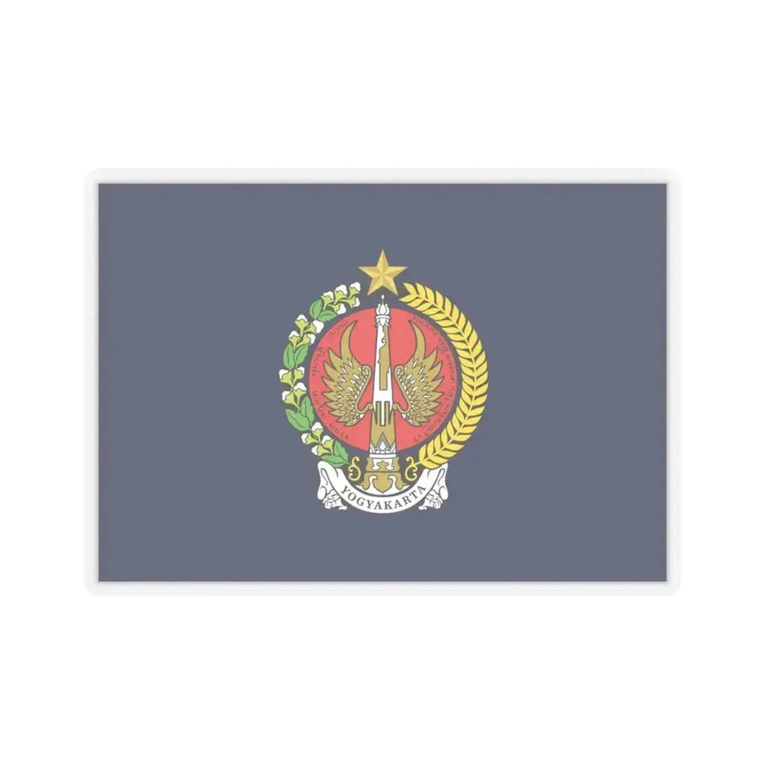 Flag of Yogyakarta Indonesia - STICKER Vinyl Kiss-Cut Decal 6 Inch Transparent - The Sticker Space