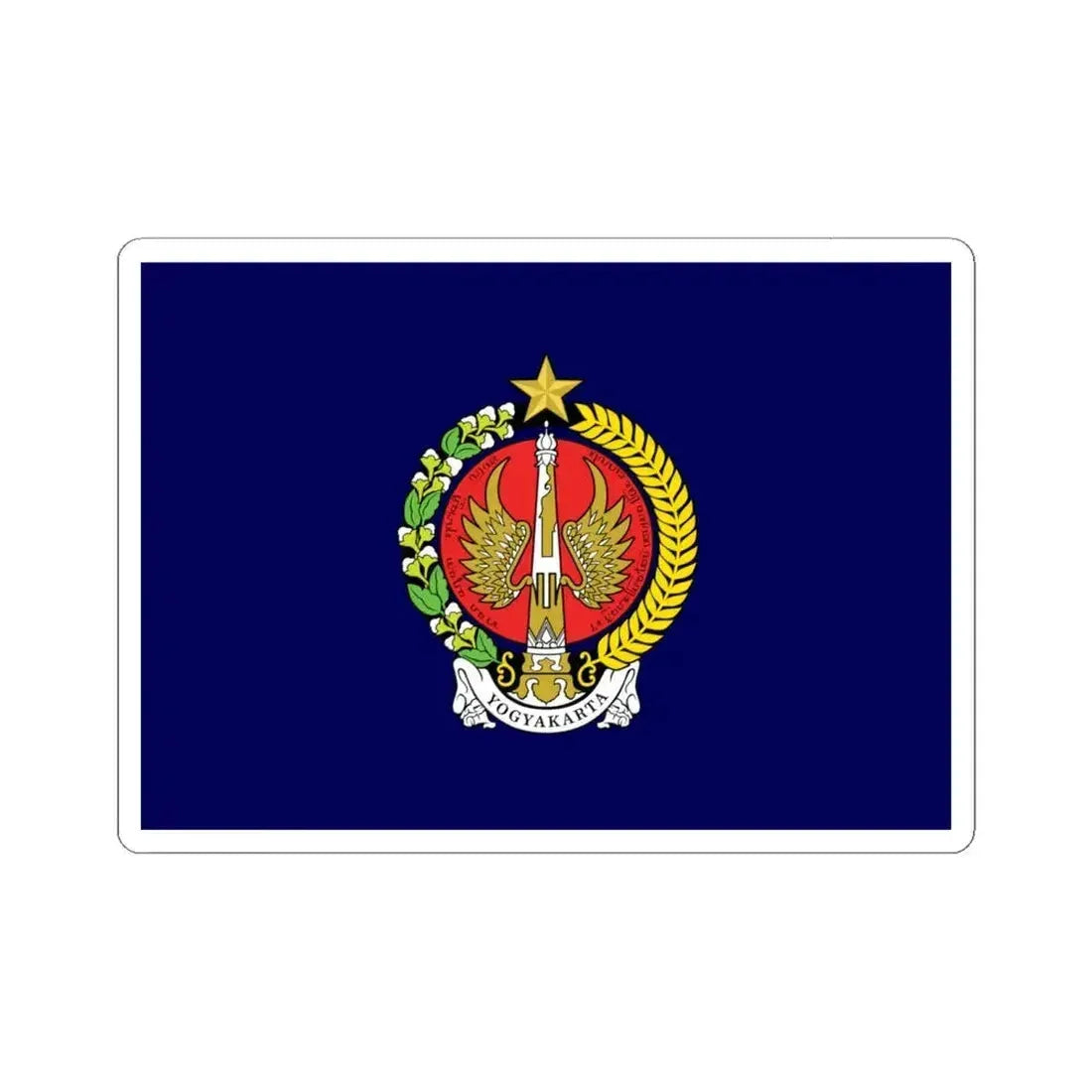 Flag of Yogyakarta Indonesia - STICKER Vinyl Kiss-Cut Decal 6 Inch White - The Sticker Space