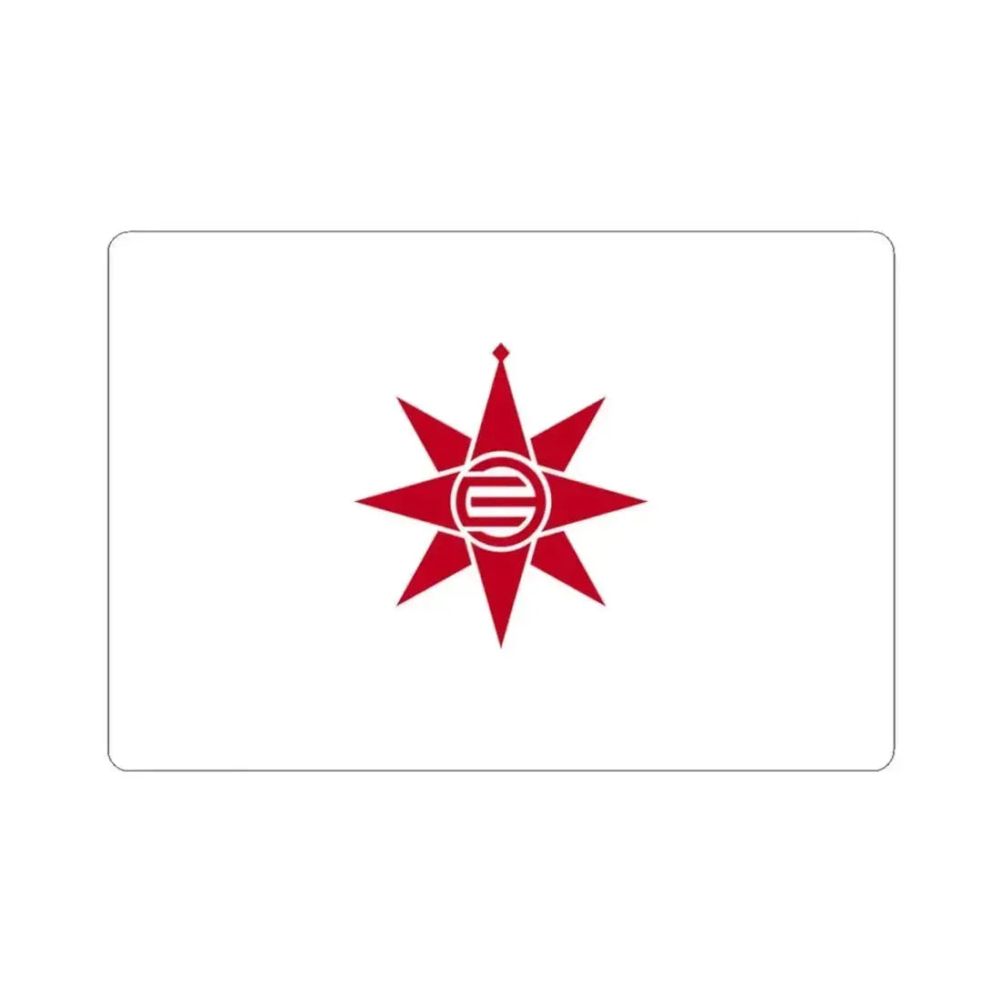 Flag of Yokosuka Kanagawa Japan - STICKER Vinyl Kiss-Cut Decal 3 Inch White - The Sticker Space