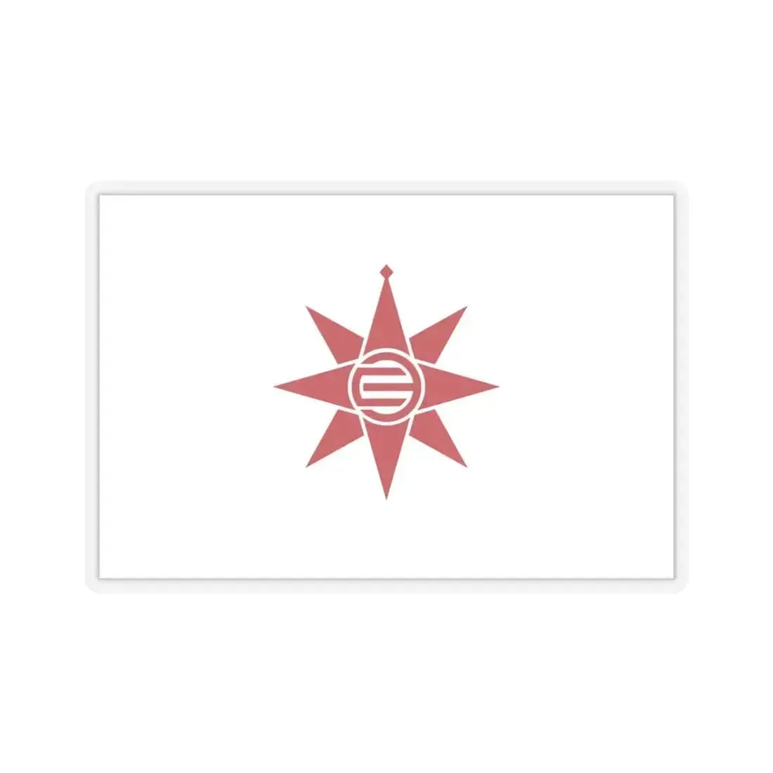 Flag of Yokosuka Kanagawa Japan - STICKER Vinyl Kiss-Cut Decal 4 Inch Transparent - The Sticker Space