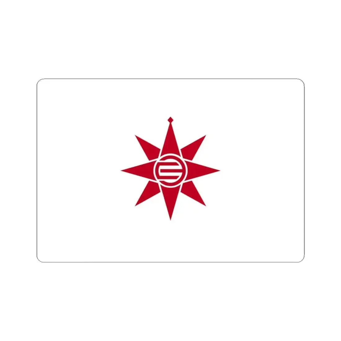 Flag of Yokosuka Kanagawa Japan - STICKER Vinyl Kiss-Cut Decal 4 Inch White - The Sticker Space