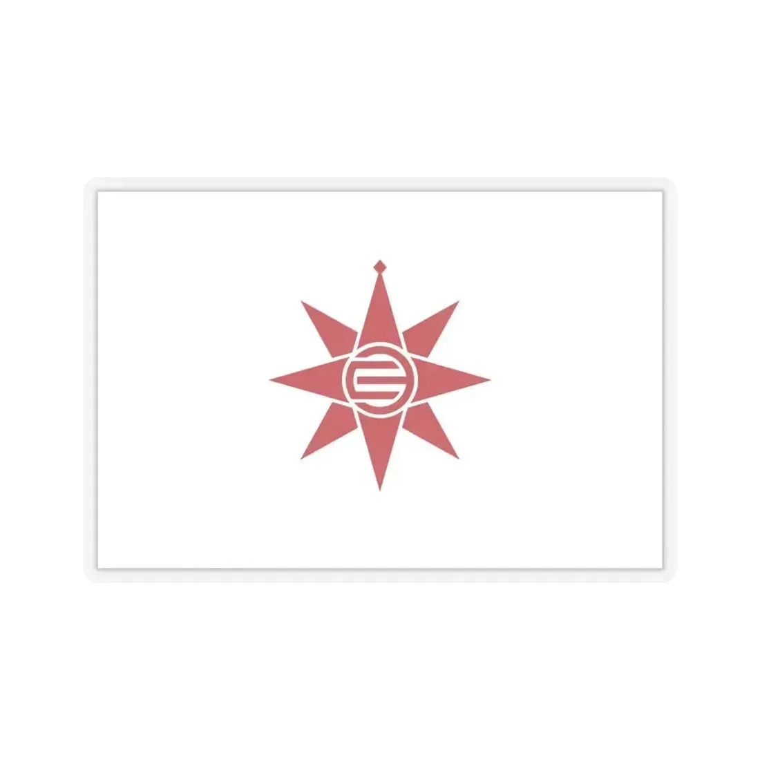 Flag of Yokosuka Kanagawa Japan - STICKER Vinyl Kiss-Cut Decal 6 Inch Transparent - The Sticker Space