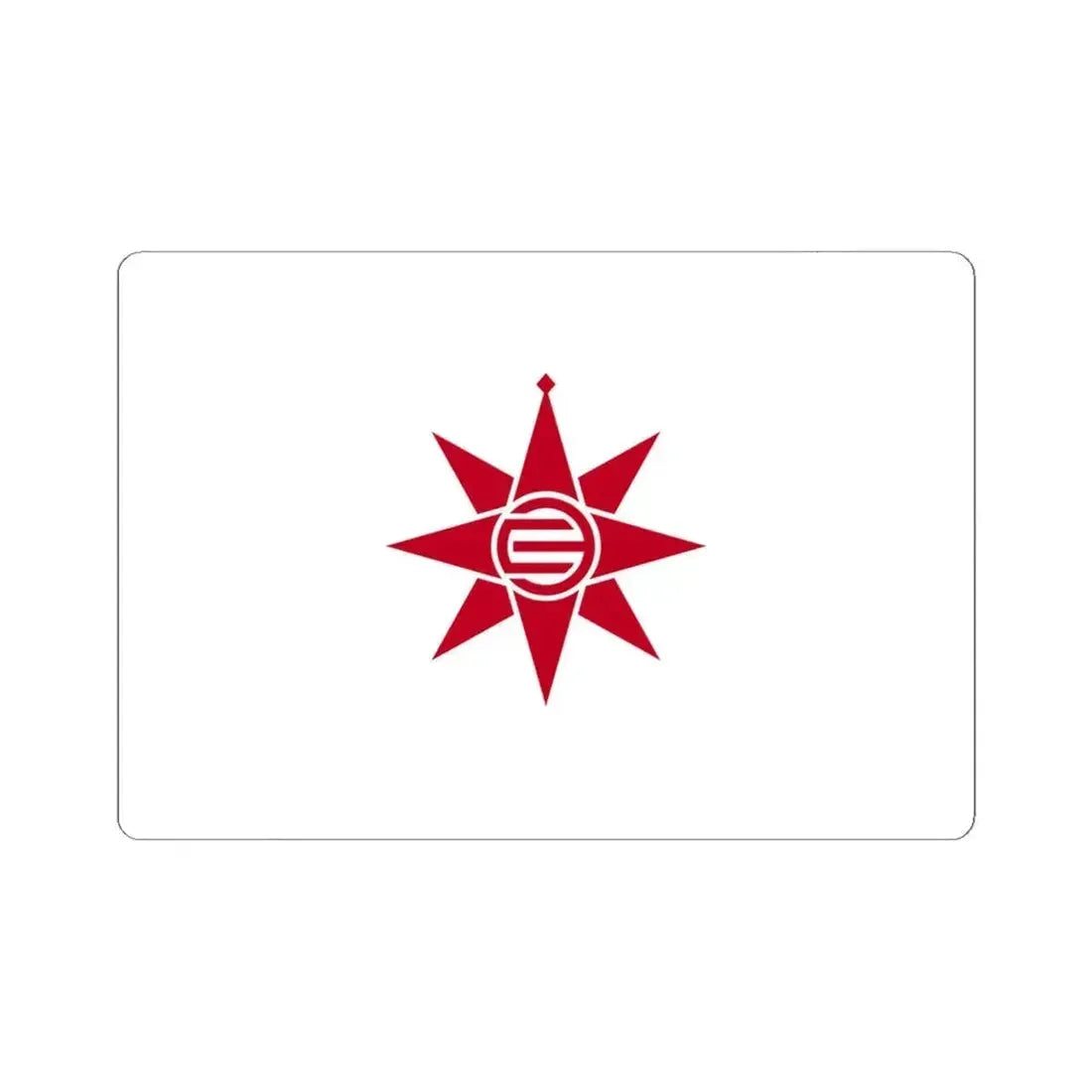 Flag of Yokosuka Kanagawa Japan - STICKER Vinyl Kiss-Cut Decal 6 Inch White - The Sticker Space