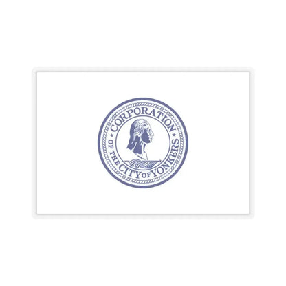 Flag of Yonkers, New York - STICKER Vinyl Kiss-Cut Decal 2 Inch Transparent - The Sticker Space