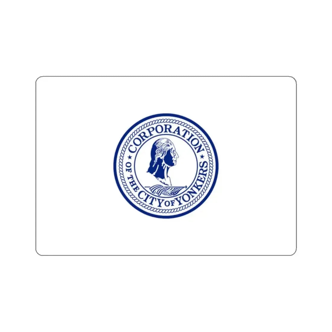 Flag of Yonkers, New York - STICKER Vinyl Kiss-Cut Decal 2 Inch White - The Sticker Space