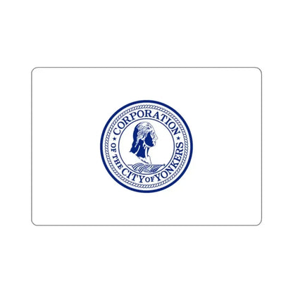 Flag of Yonkers, New York - STICKER Vinyl Kiss-Cut Decal 2 Inch White - The Sticker Space