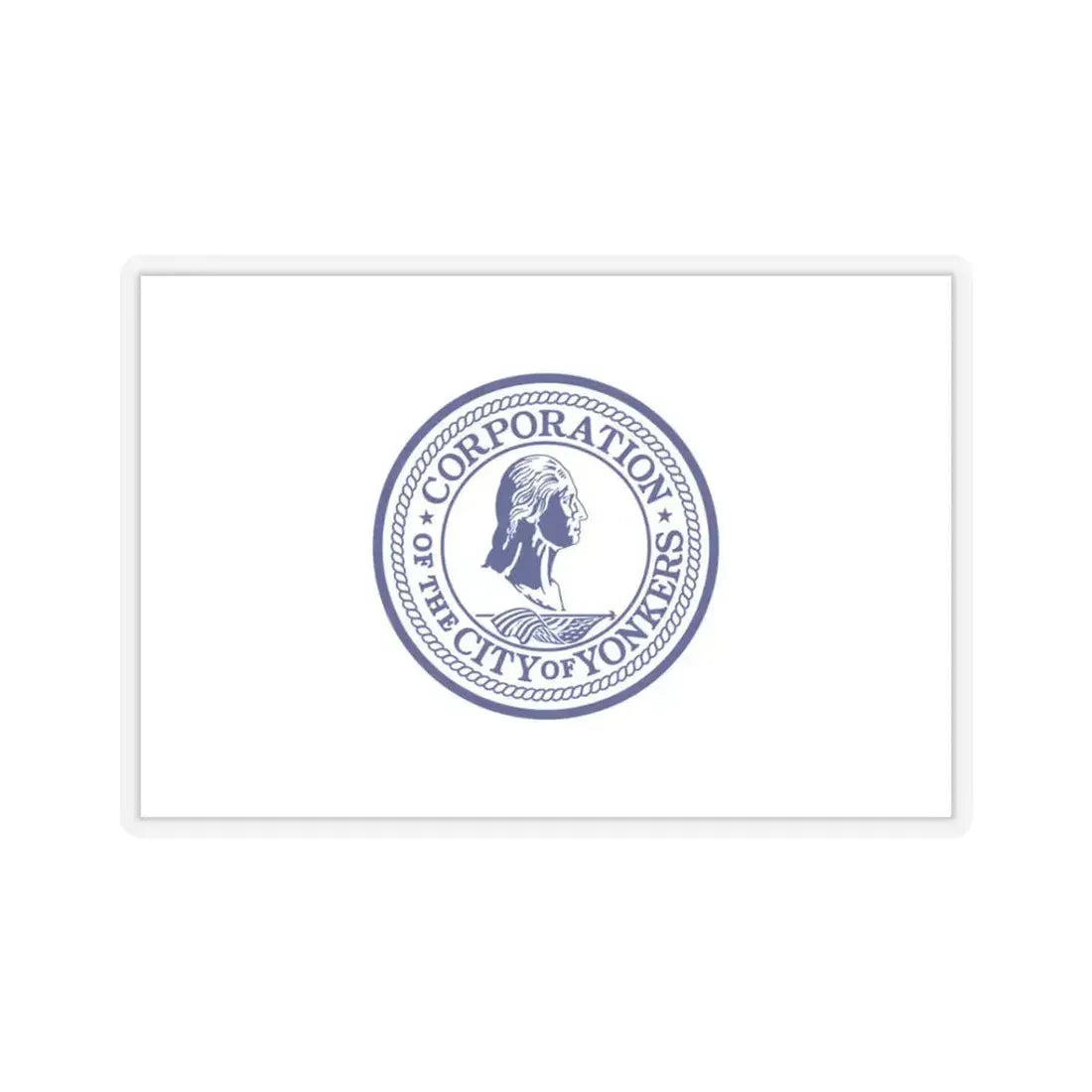 Flag of Yonkers, New York - STICKER Vinyl Kiss-Cut Decal 3 Inch Transparent - The Sticker Space