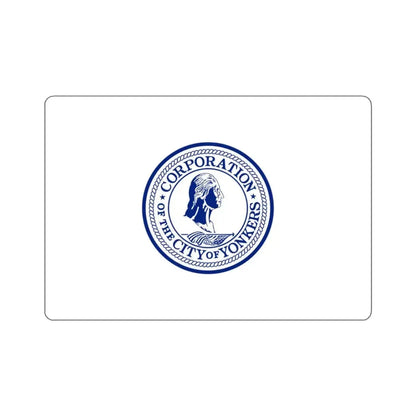 Flag of Yonkers, New York - STICKER Vinyl Kiss-Cut Decal 3 Inch White - The Sticker Space