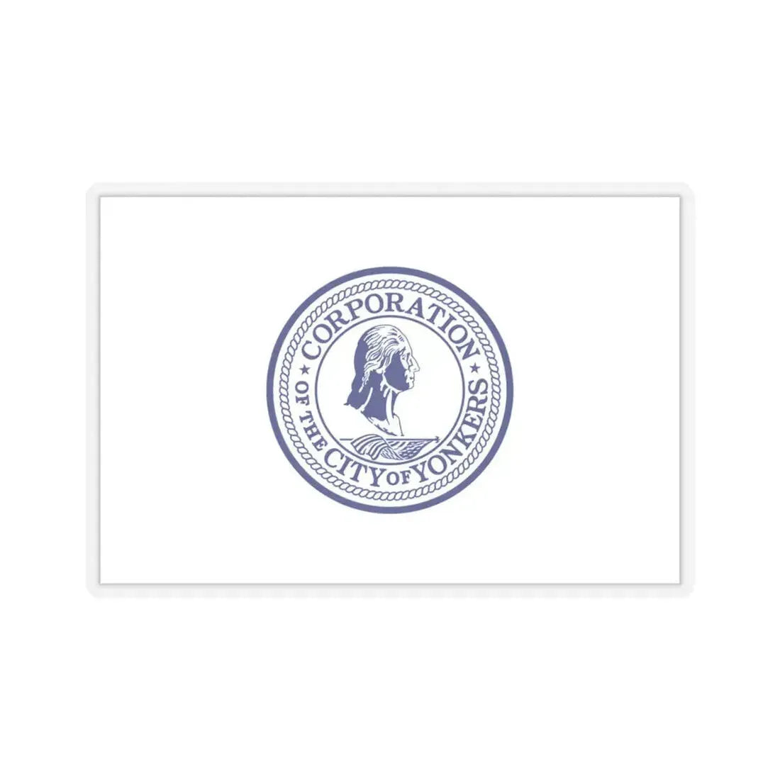 Flag of Yonkers, New York - STICKER Vinyl Kiss-Cut Decal 4 Inch Transparent - The Sticker Space
