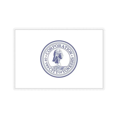 Flag of Yonkers, New York - STICKER Vinyl Kiss-Cut Decal 4 Inch Transparent - The Sticker Space